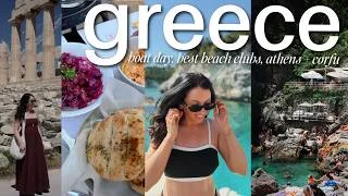 Thumbnail: GREECE VACATION VLOG! athens + corfu 🏛️🇬🇷🤍 boat day, beach clubs, fav meal, euro shopping haul