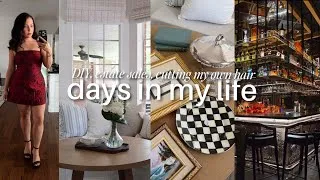 Thumbnail: kitchen nook (she's cute!!) cutting my own hair, estate sale addiction + decorating our home / VLOG