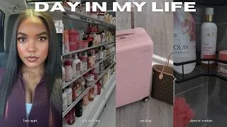 Thumbnail: DAY IN MY LIFE VLOG | grwm, shower routine, silk press, pack with me, shopping & more