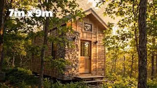 Thumbnail: Cozy 536 Sq.Ft Cabin Floor Plan (7x9m) | 1 Bed, 1 Bath & Huge Porch