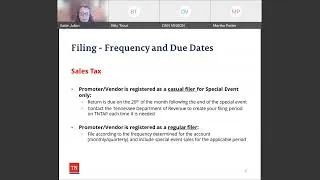 Thumbnail: Tax Webinar: Special Events - Accessible Version