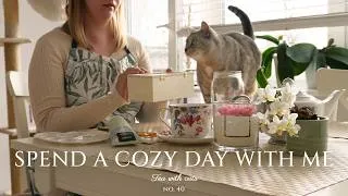 Thumbnail: Spend a cozy day with me ☕ Spring is coming 🌼 Home and creative activities 🏡🎨🧶 Vlog no.  40