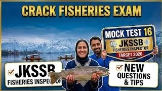 Thumbnail: PYQ Mock 16 |Crack Fisheries Playlist: JKSSB Fisheries 2026 Complete Preparation|