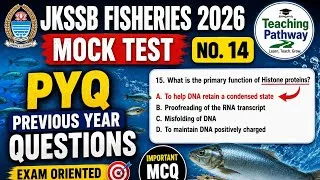 Thumbnail: PYQ |JKSSB Fisheries 2026 Preparation  | Mock Test No. 14 | Dr. AR Lone|