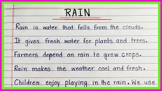 Thumbnail: Essay On Rain 🌧️ In English | Rain Essay | 10 Easy Sentences On Rain | Paragraph On Rain 