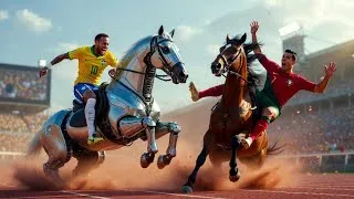 Thumbnail: Incredible Race 😱 Ronaldo vs Neymar | AI Entertainment Video