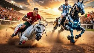 Thumbnail: Incredible Match 😱 Ronaldo vs Messi | AI Entertainment Video #ronaldo #footballplayer #messi 