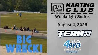 Thumbnail: BIG WRECK! Briggs LO 206 Junior Onboard | Road America Weeknight Series (August 4, 2026)