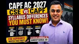Thumbnail: CAPF vs UPSC CSE 2027 | Biggest Syllabus Differences Every Aspirant Must Know