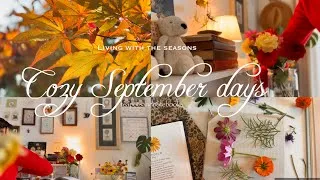 Thumbnail: Anticipating Fall  🍁| Flower pressing🌿🌼 | Tea, Books, Baking & Cooking 🧑‍🍳 