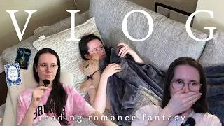 Thumbnail: Romance Fantasy READING VLOG with lots of Yapping - Between Tides & Thunder and The Silversmith