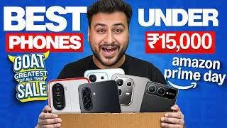 Thumbnail: Best Phones Under ₹15,000 in Flipkart GOAT Sale & Amazon Prime Day Sale 🔥 Top 5 5G Phones ✅
