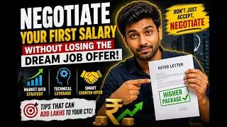 Thumbnail: 💰 Don't Accept Your First Salary Offer! Salary Negotiation Secrets Every Fresher Must Know 🚀