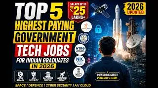 Thumbnail: 💸Top 5 Highest Paying Government Tech Jobs For Indian Graduates In 2026😱 | ISRO vs DRDO vs NTRO