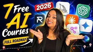 Thumbnail: 7 FREE Courses That Can Teach you AI Better Than 99% People (10 Week Full Roadmap)