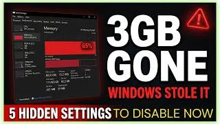Thumbnail: 5 Hidden Windows Settings Eating Your RAM Right Now (Disable Them Immediately)