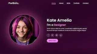 Thumbnail: Portfolio Website Using HTML & CSS | Portfolio Website HTML CSS Only