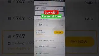 Thumbnail: Low cibil score loan app ! Loan app 2026 ! low credit score loan app !