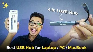 Thumbnail: USB Hub for Laptop/MacBook/PC | Fedus 4 In 1 USB-Hub | USB C Hub for Laptop