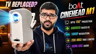 Thumbnail: boAt Cinehead M1 Review 🔥 Best Budget Full HD 1080P Projector in 2026?
