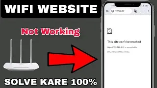 Thumbnail: Fix Problem /192.168.1.1 page isn"t working | This site can't provide a secure connection #wifi