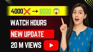 Thumbnail: YouTube Monetization 2027: 4000 से 8000 Hours! 😱 New Rules Explained