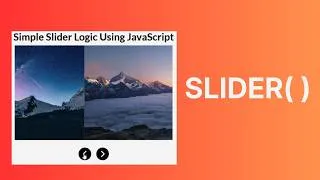 Thumbnail: Create a Image Slider Using HTML, CSS, JAVASCRIPT | IMAGE SLIDER TUTORIAL FOR BEGINNERS