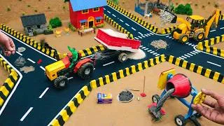 Thumbnail: DIY Mini Tractor & JCB Making a Concrete Road | Construction Science Project | Cement mixer