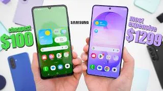 Thumbnail: Cheapest vs. Most Expensive Samsung Phone in 2026!