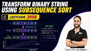Thumbnail: Transform Binary String Using Subsequence Sort | LeetCode 3998 | Greedy