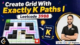 Thumbnail: Create Grid With Exactly K Paths I | Leetcode 3988