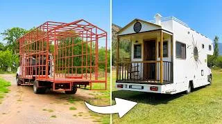 Thumbnail: Couple Build Stunning Caravan Home on an Empty Truck Chassis | Full Transformation @seyyarhane ​