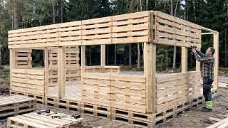 Thumbnail: Man Uses FREE ABANDONED PALLETS to Build a House in the Forest | Full Build by @lesnoy