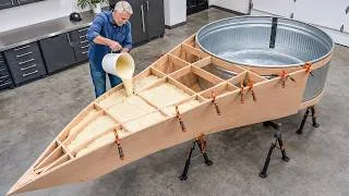 Thumbnail: Man Uses Cattle Trough to Build an Amazing Motorboat | Full Build by @Bourbonmoth