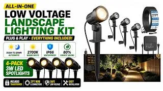 Thumbnail: All-in-One Low Voltage Landscape Lighting Review | Plug & Play 3W LED Outdoor Spotlight Kit