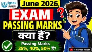 Thumbnail: IGNOU Passing Marks for the June 2026 Exam? | What is Passing Marks in IGNOU? | IGNOU Passing Marks?
