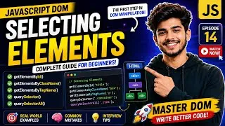Thumbnail: JavaScript Selecting Elements Tutorial | DOM Crash Course | Episode 14