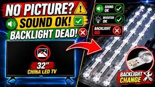 Thumbnail: China LED TV No Picture? Sound & Inverter OK ✅ Real Fix! 🔥