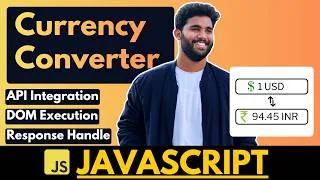Thumbnail: JavaScript Currency Converter Project 🚀 | API Integration + DOM | Telugu