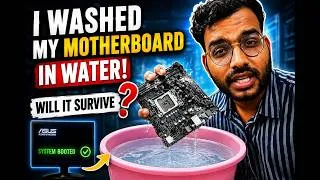 Thumbnail: I Put a WORKING Motherboard in Water… 😱 WILL IT SURVIVE?