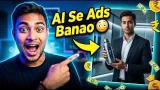 Thumbnail: AI Se Product Ads Kaise Banaye? 😳 | Hedra AI Full Tutorial (No Shooting, No Editing!)