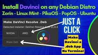 Thumbnail: Install Davinci Resolve The Easy Way - No Terminal Just Click and Install - Any Debian Distro.