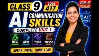 Thumbnail: CBSE Class 9 AI | Unit 1 | Communication Skills | ONE SHOT | CBSE AI 417 2026-27