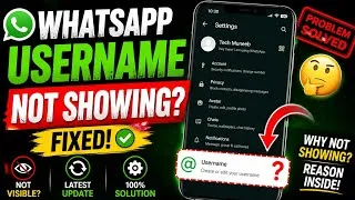 Thumbnail: WhatsApp Username Not Showing | WhatsApp Username New Update | whatsapp me username show kaise kare