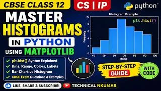 Thumbnail: CBSE Class 12 CS & IP: Python Histogram Step-by-Step Guide