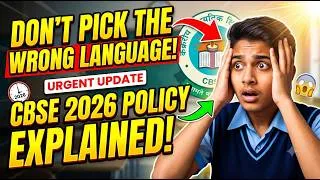Thumbnail: Don’t Pick the Wrong Language ! CBSE 2026 Policy Explained