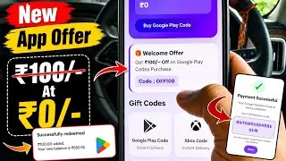 Thumbnail: 🔥 NEW APP OFFER: ₹100 Google Redeem Code at ₹0! FREE 😱 | No Task, No Survey 