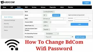 Thumbnail: How To Change BDCOM HGU WIFI Password | BdCom Wifi Password Change | HGU Wifi Password Change