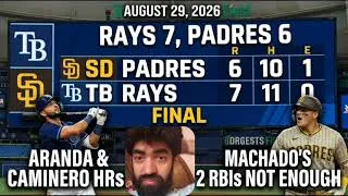 Thumbnail: Tampa Bay Rays vs San Diego Padres Full Game Result Today August 29, 2026