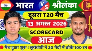 Thumbnail: India Vs Sri Lanka 2nd T20 Match Live, Simulate Score Fan Commentary | IND vs SL Match Highlight